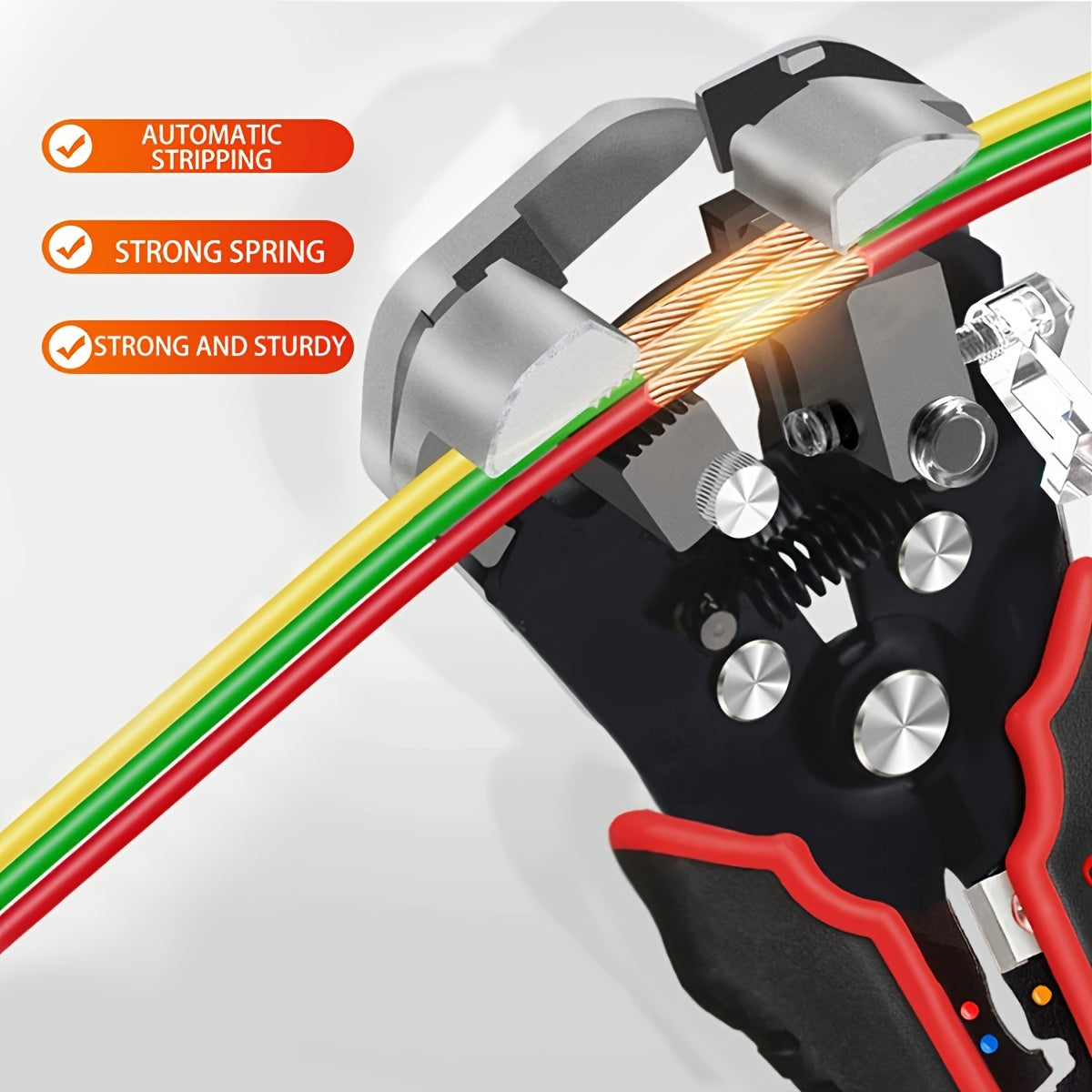 1pc Ultimate Automatic Wire Stripper - Precision Multifunction Tool for Safe & Effortless Electrical Wire Stripping, Cutting & Crimping - Perfect for DIYers & Electricians