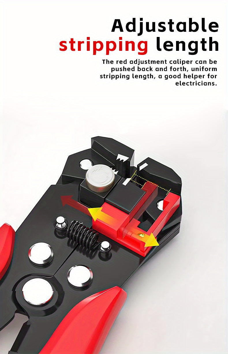 1pc Ultimate Automatic Wire Stripper - Precision Multifunction Tool for Safe & Effortless Electrical Wire Stripping, Cutting & Crimping - Perfect for DIYers & Electricians