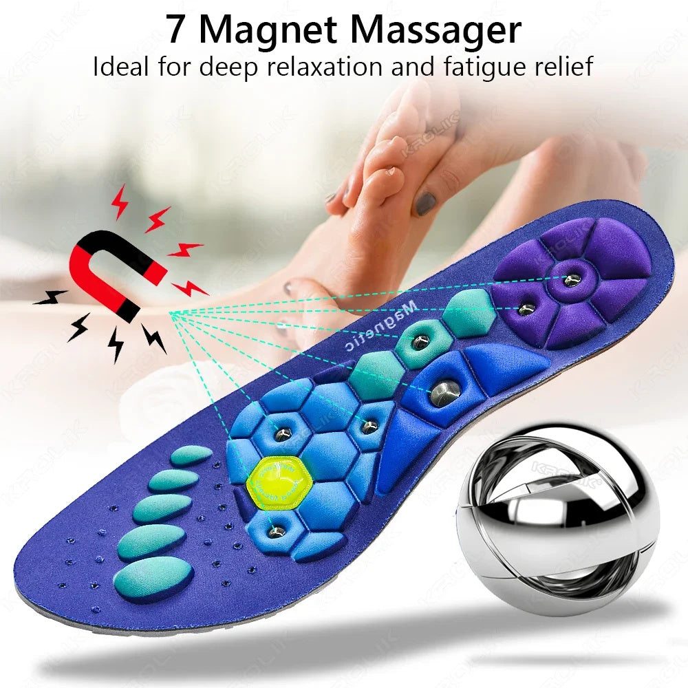 Semelles magnétiques médicales pour thérapie, semelles de sport, semelles orthopédiques, massage des pieds, perte de poids, amincissement, acupression, anti-fatigue, soins de santé