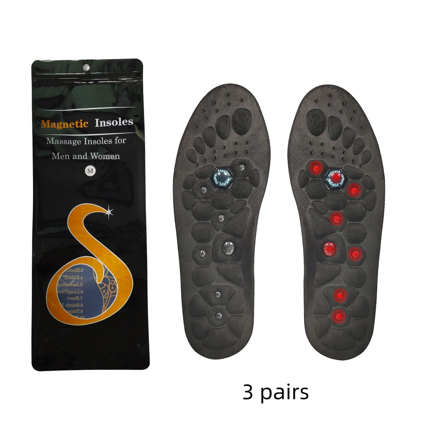 Semelles magnétiques médicales pour thérapie, semelles de sport, semelles orthopédiques, massage des pieds, perte de poids, amincissement, acupression, anti-fatigue, soins de santé