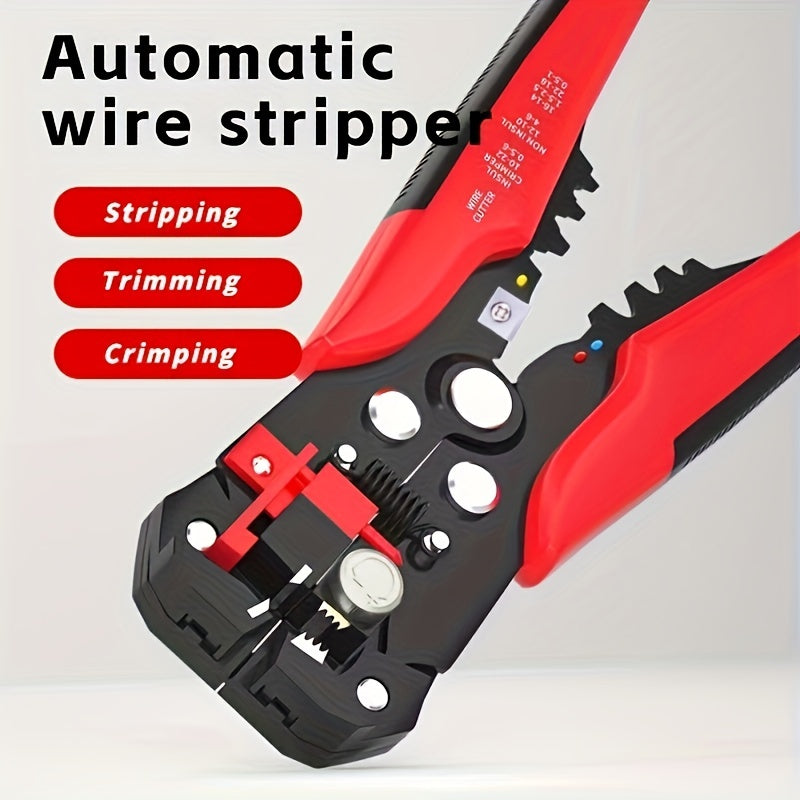 1pc Ultimate Automatic Wire Stripper - Precision Multifunction Tool for Safe & Effortless Electrical Wire Stripping, Cutting & Crimping - Perfect for DIYers & Electricians