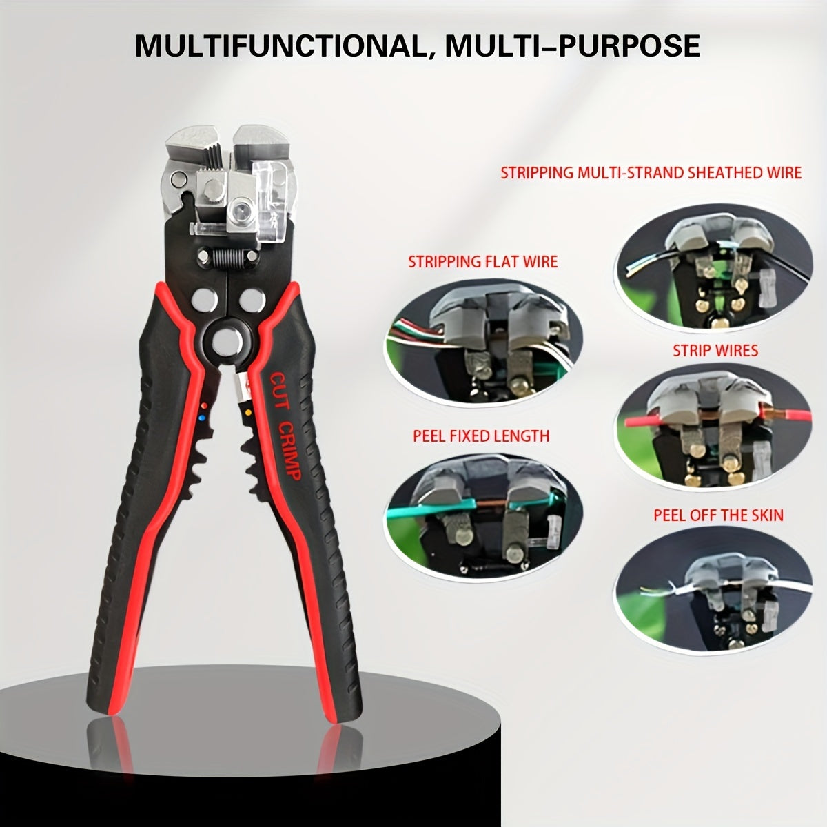 1pc Ultimate Automatic Wire Stripper - Precision Multifunction Tool for Safe & Effortless Electrical Wire Stripping, Cutting & Crimping - Perfect for DIYers & Electricians