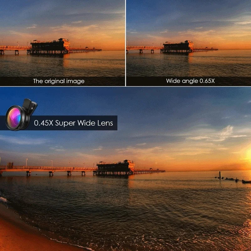 Tongdaytech Mobile Phone Lens 0.45x Super Wide Angle 12.5x Macro HD Camera Lens For iPhone 12 11 8 7 6 XS Huawei Xiaomi Samsung