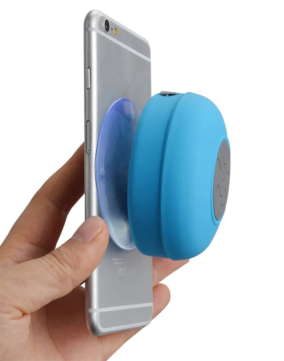 Mini enceinte Bluetooth pour douche, caisson de basses, étanche, mains libres, avec micro à ventouse, pour salle de bain, piscine, plage, voiture, téléphone
