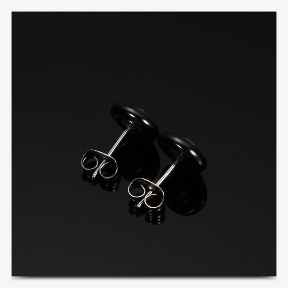 New Wedding Earring Jewelry Black White Ceramic Stud Earrings For Women girl Kids With  AAA Health Ceramic Zirconia Earring