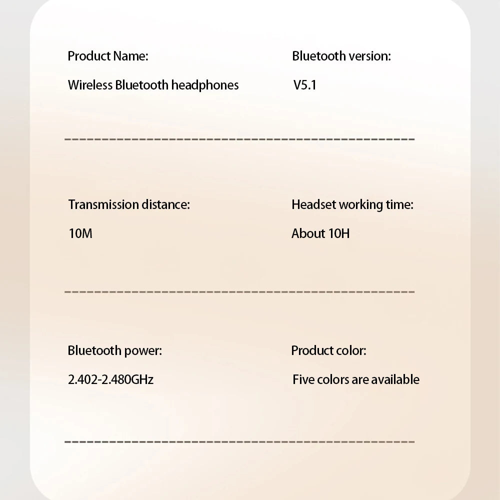 Casque Bluetooth sans fil P9 pour jeux et sports de plein air, avec micro et réduction du bruit