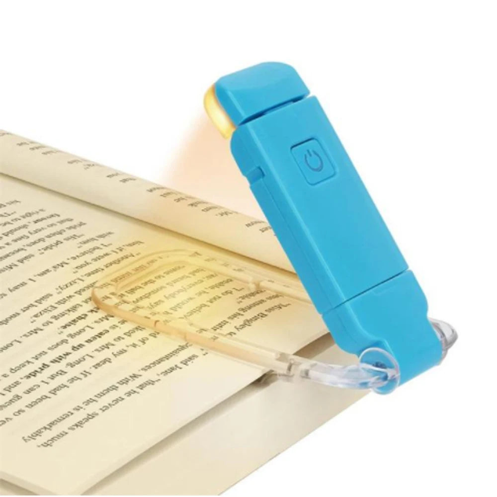 USB Rechargeable Book Light Brightness Adjustable for Eye-Protection LED Clip on Portable Bookmark Light for Reading in Bed Car