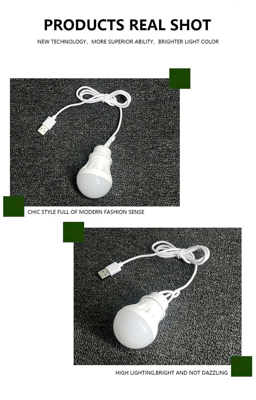 USB LED Light Bulb Portable Camping Light Mini Light Bulb 5V Power Book Light Student Study Table Lamp Outdoor Fishing Lighting