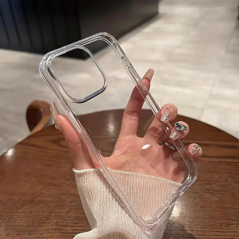 Transparent Black Case For iPhone 17 Air 16E 16 15 14 Plus 13 12 11 Pro XS Max X XR Mini Ultra Thin Clear Silicone Back Cover