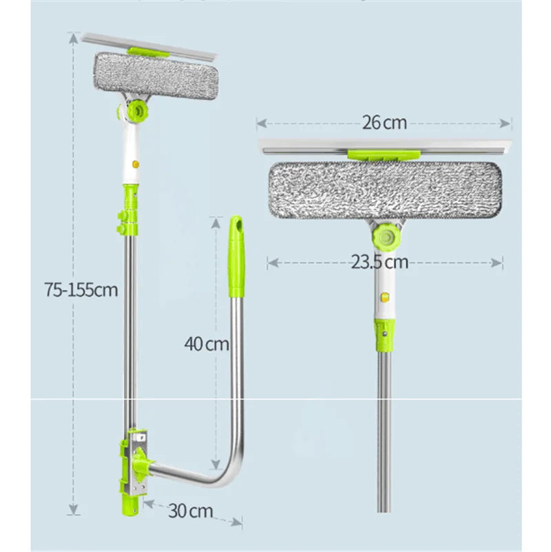 Brosse télescopique de nettoyage de vitres de grande hauteur améliorée par Eworld Hot pour le nettoyage de la poussière des vitres Brosse de nettoyage des vitres Hobot