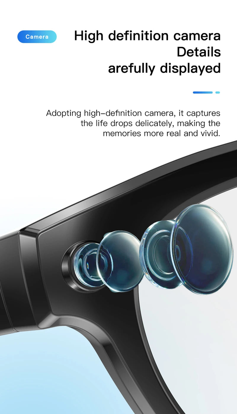 Xiaomi AI Smart Camera Glasses 200MP Bluetooth Smart Glasses Call Playing Music Object Recognition AI Translation Multifunction