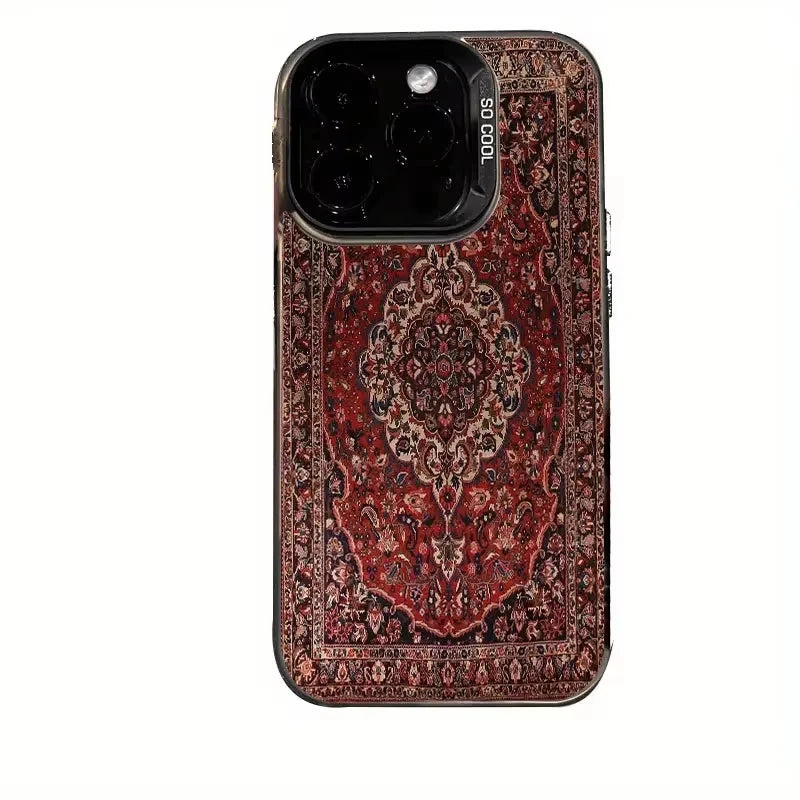 Coque de téléphone pour iPhone 16 15 13 11 12 14 Pro Max X XS XR SE 2022 7 8 13 16 Plus Motifs ethniques rétro américains nordiques