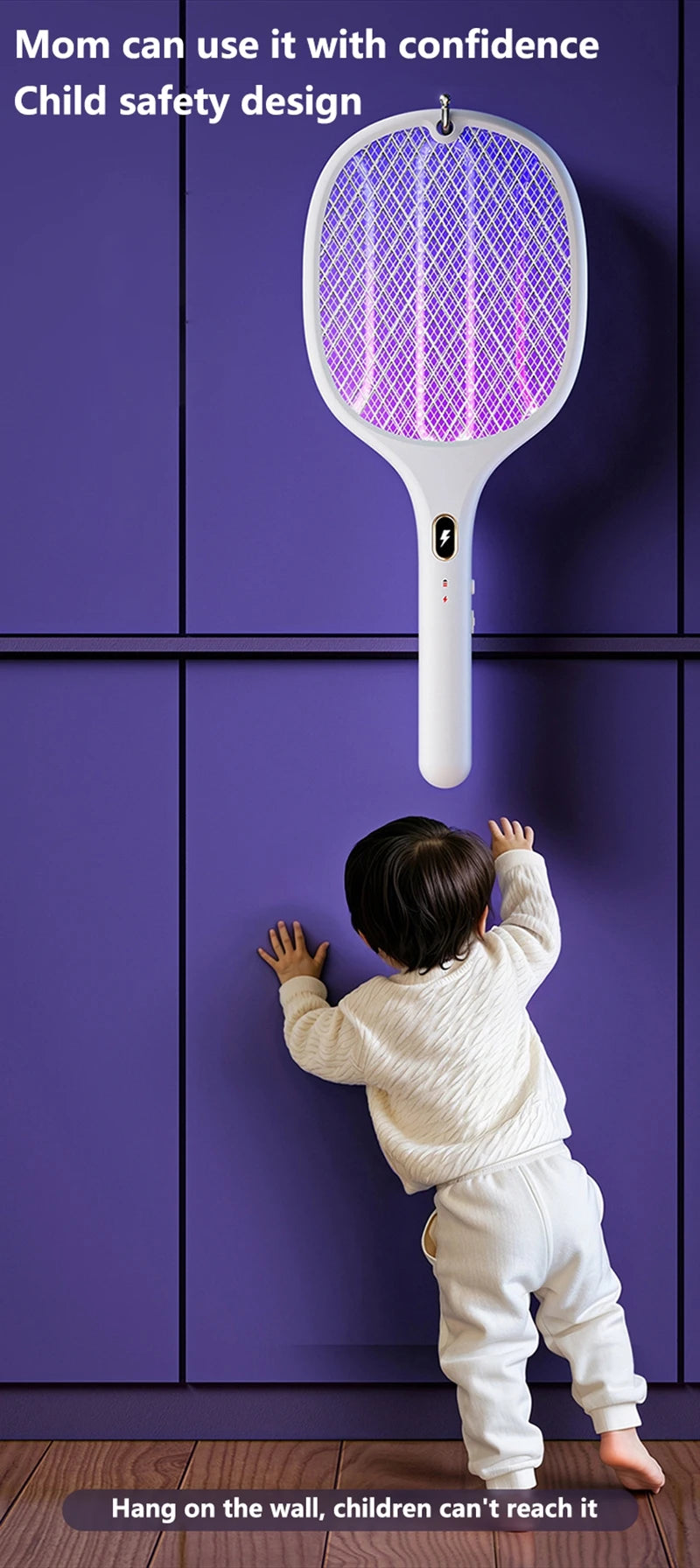 Xiaomi Purple Light Mosquito Swatter 3in1 Automatic Mosquito Trap 3000V Type-C Charging Household Electric Shock Mosquito Slayer