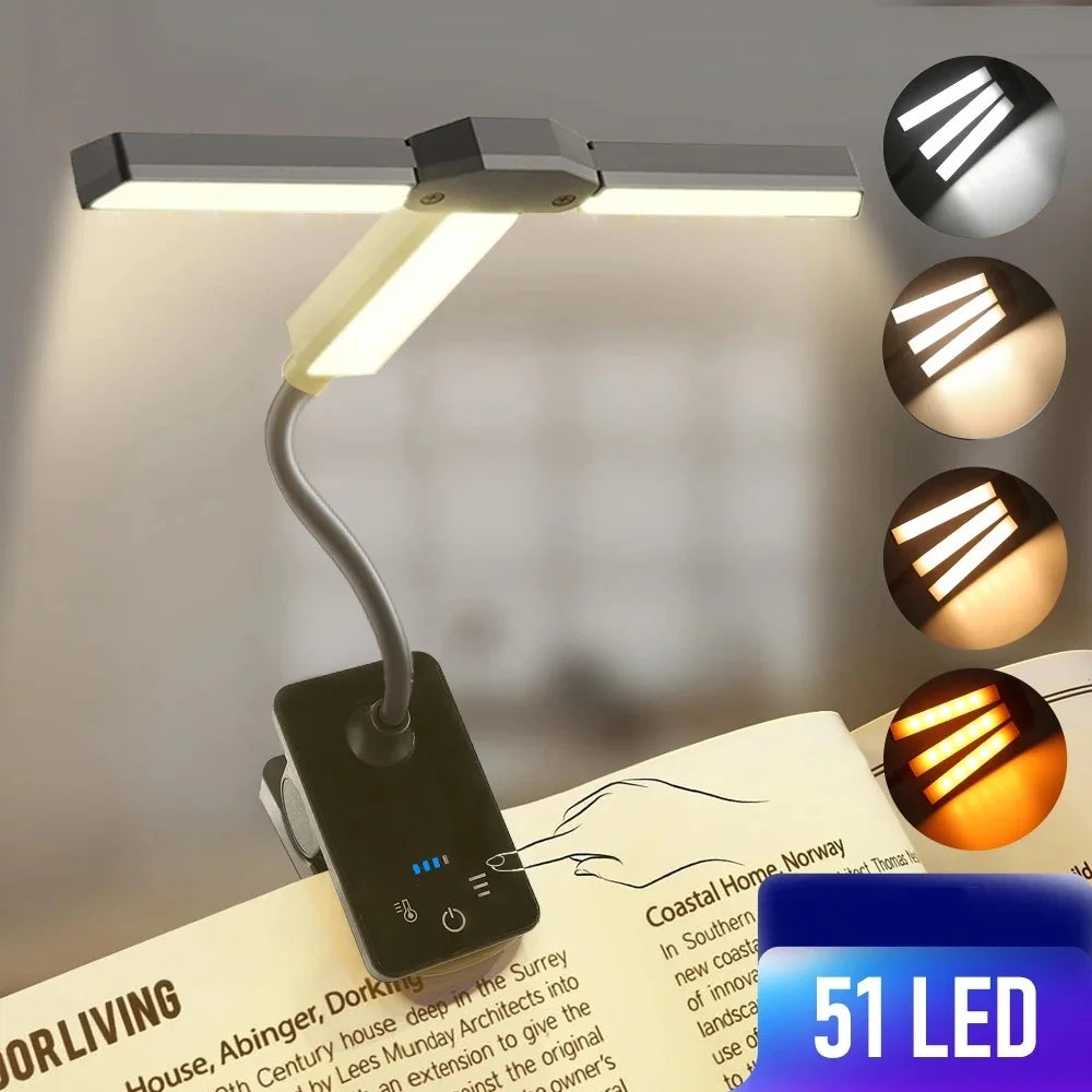 USB Rechargeable LED Clip Book Light Mini Reading Light Book Read Night Light High Quality Kids Child Desktop Reading Book Lamp