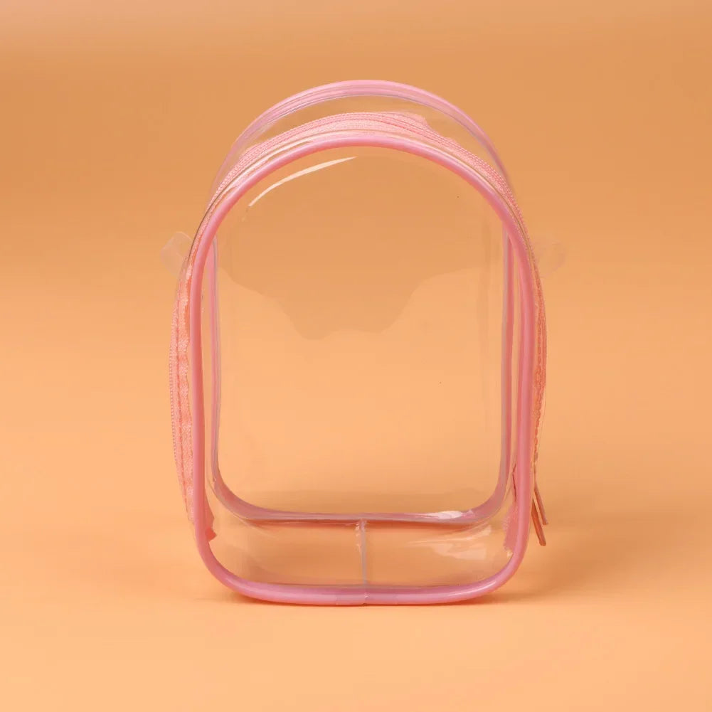 * Labubu Protect Case Labubu Sitting Party 15cm Cotton Doll Shoulder Pain Bag PVC Storage Bag Labubu Walk Bag Dustproof