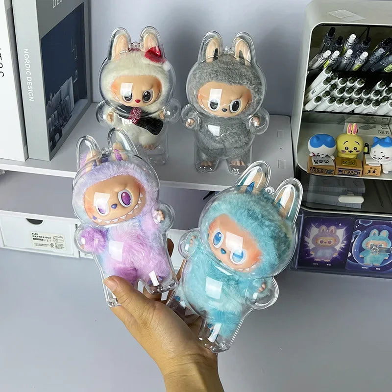 * Labubu V3 Third Generation Cloth Transparent Protective Shell Accessories Standing Protective Cover Dustproof Hanging Decoration