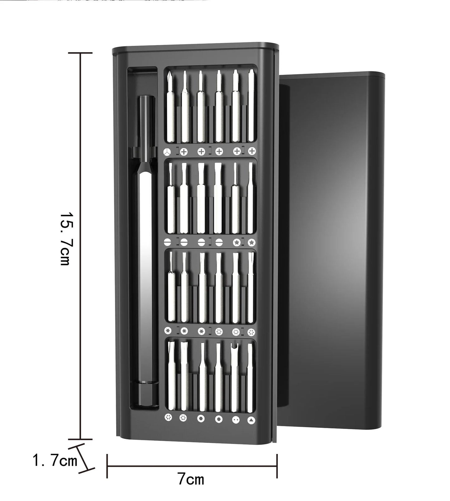 Jeu de tournevis de précision magnétiques 25 en 1 avec mini-tournevis de poche 24 pièces, petit kit de réparation pour téléphone portable/PC/caméscope