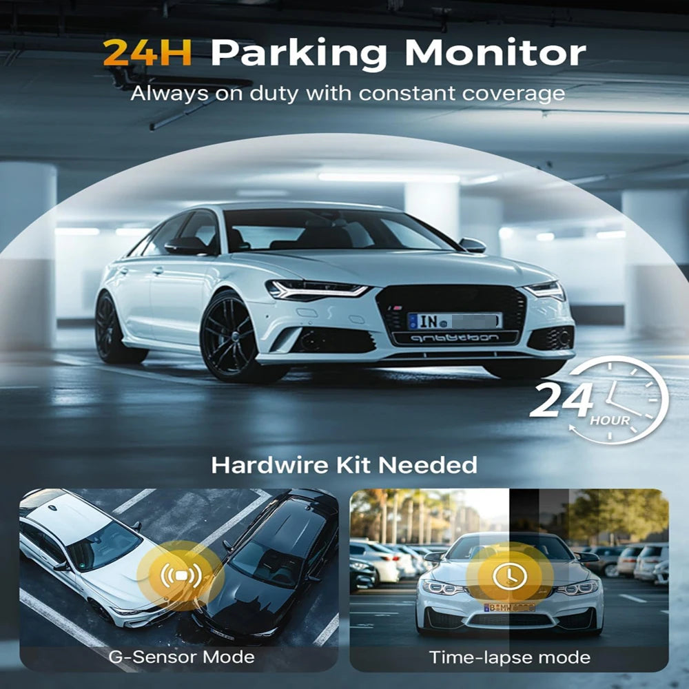 WIFI 3 Channel Car DVR HD 1080P 3-Lens Inside Vehicle Dash CamThree Way Camera DVRs Recorder Video Registrator Dashcam Camcorder