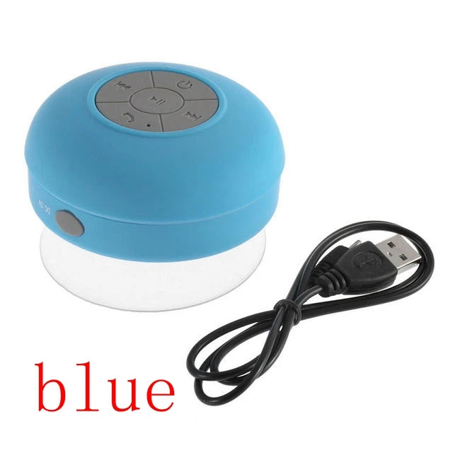 Mini enceinte Bluetooth pour douche, caisson de basses, étanche, mains libres, avec micro à ventouse, pour salle de bain, piscine, plage, voiture, téléphone