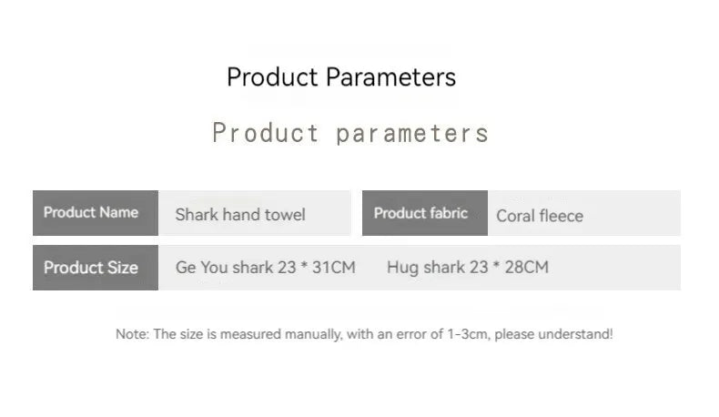 Hand Towel Cute Animal Cartoon Shark Household Cleaning Rag Hanging Absorbent Coral Fleece Kitchen Hand Cleaning Fear