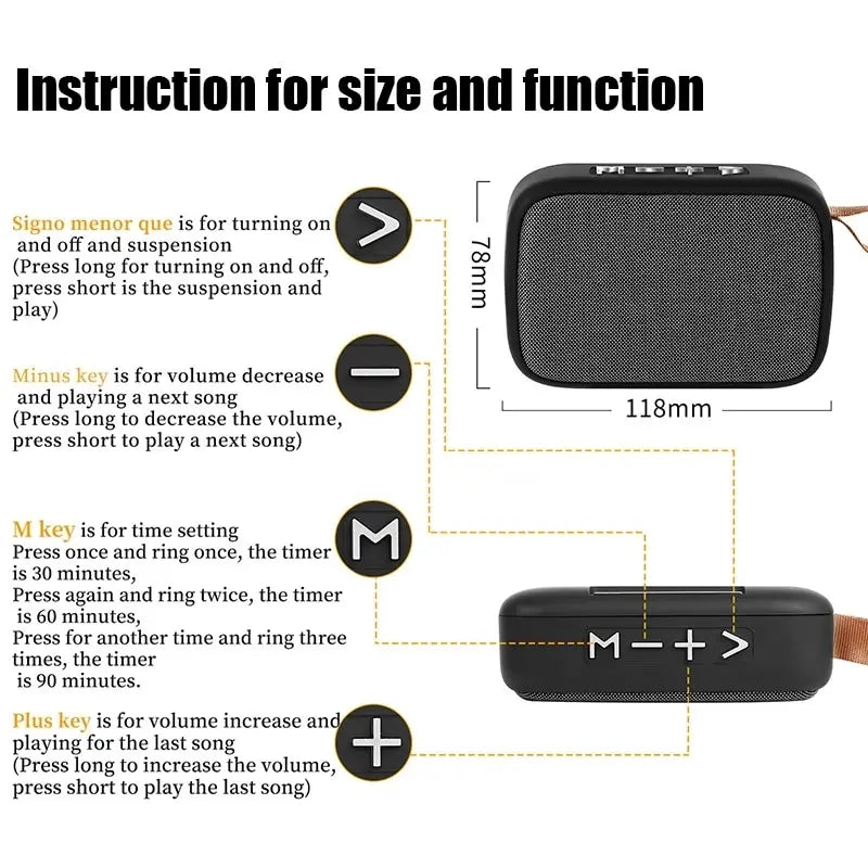 Enceintes portables d'extérieur Bluetooth 5.0 Mini Oxford, haut-parleur sans fil, colonne, lecteur de musique stéréo 3D, son surround HiFi