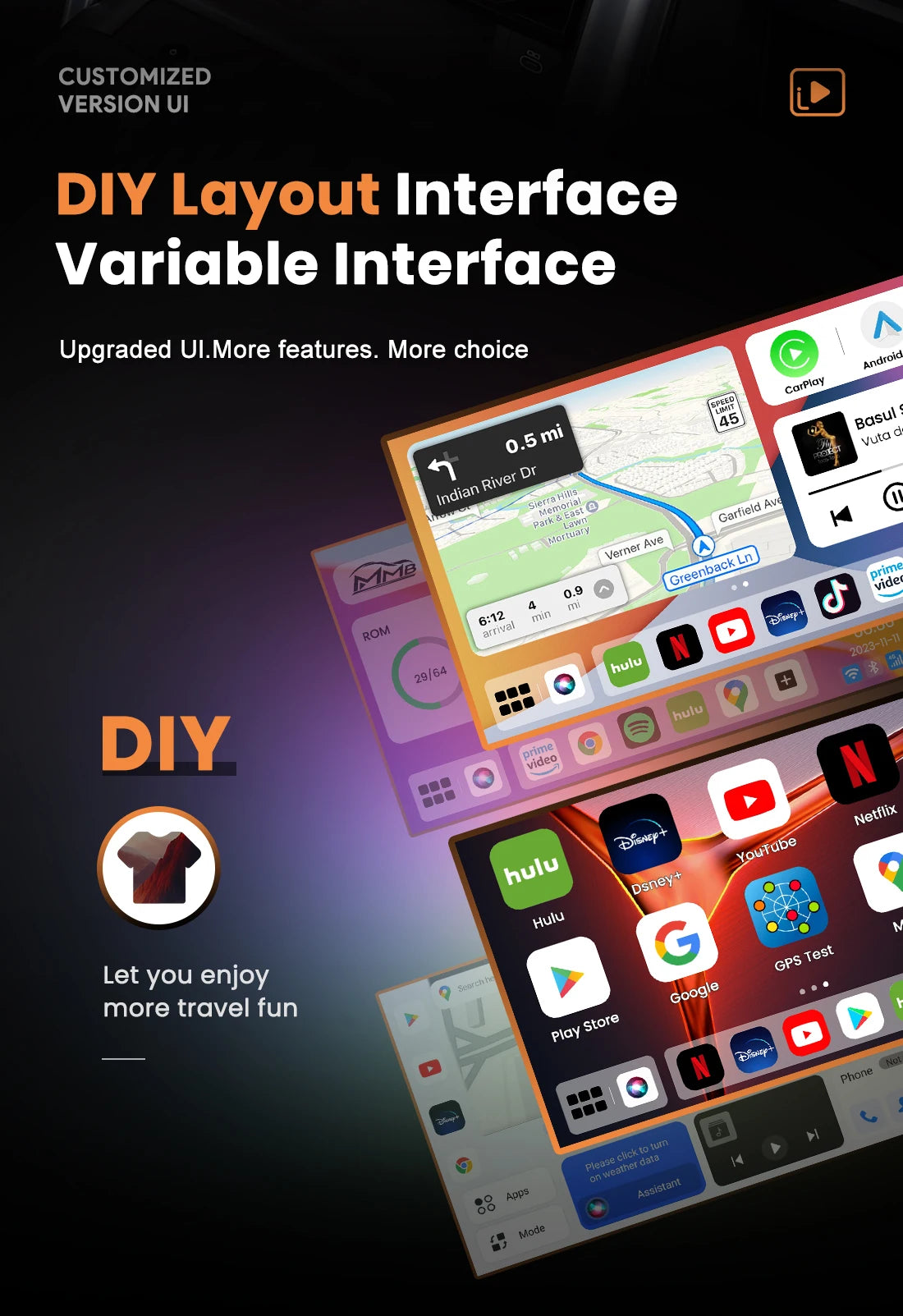 2025 MMB Max 4.0 Android13 Ultra Box QCM6125 8-Cores Wireless CarPlay Android Auto Ai Box 8+128G Auto Connection YouTube Netflix
