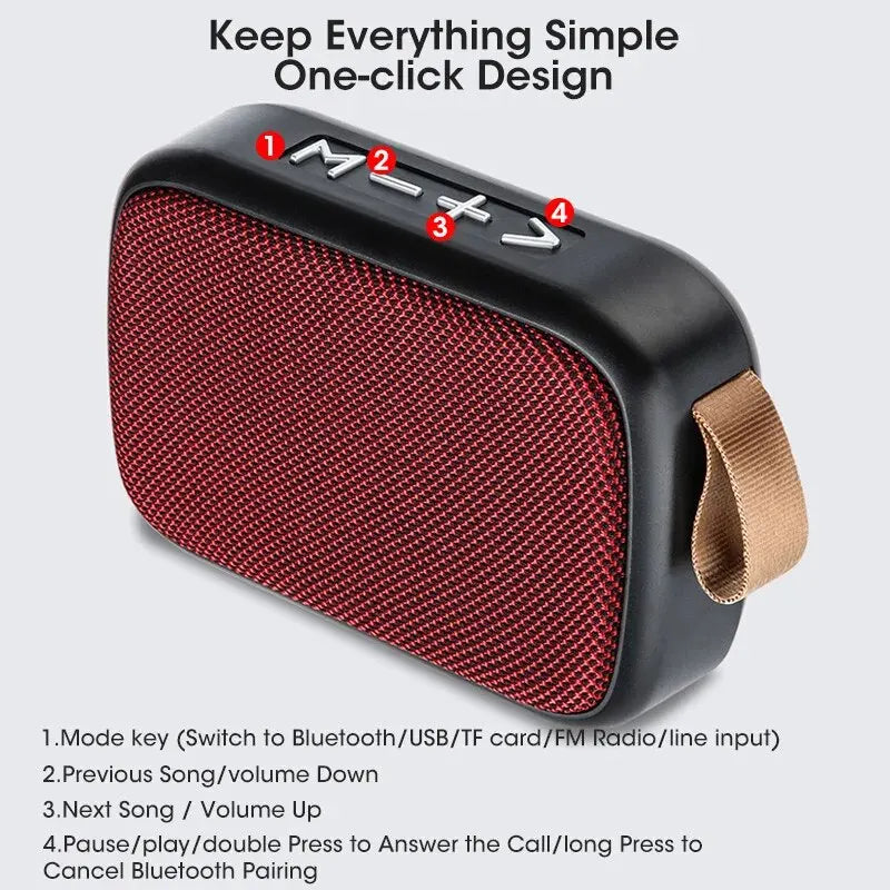 Nouveau haut-parleur sans fil extérieur portable Subwoofer Mini haut-parleur maison tissu carte haut-parleur