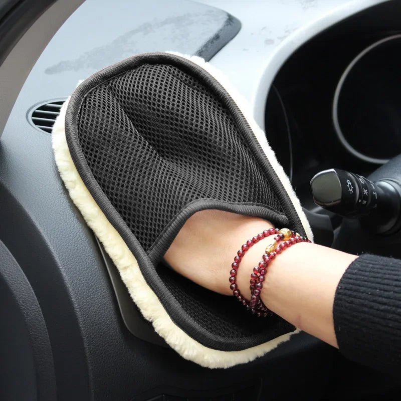 Gants de lavage de voiture en peluche épaisse, gants d'essuyage de voiture, cirage, polissage, produits de nettoyage de voiture