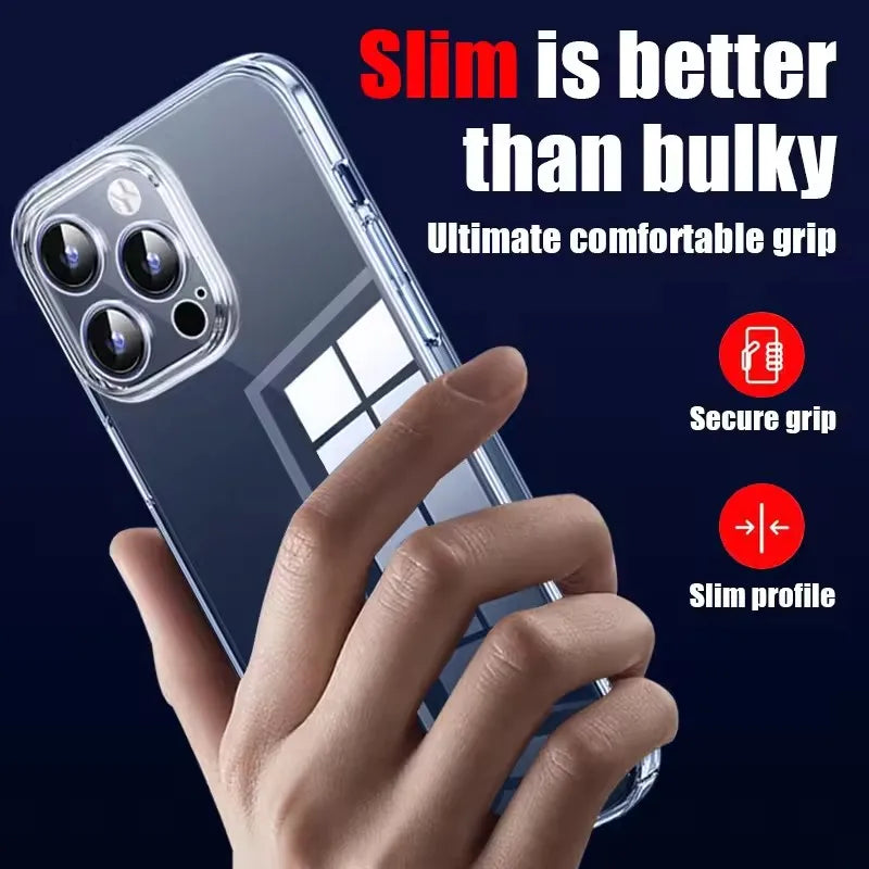 For iPhone 17 Air 16 15 14 13 12 11 Pro Xs Max Mini 16e XR 7 8 6 6s Plus 16e SE 2020 Case Clear Soft TPU Ultra-thin Back Cover