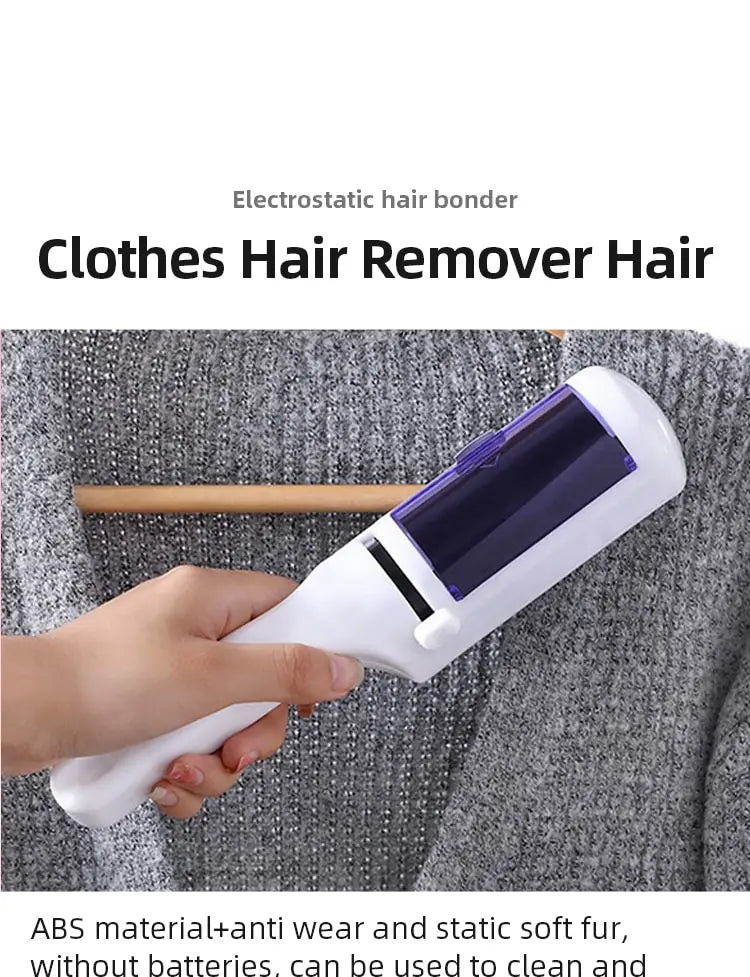 Brosse électrostatique pour enlever les peluches des vêtements, portable, pour manteaux, pulls, nettoyage à sec, brosse anti-peluches collantes pour animaux de compagnie