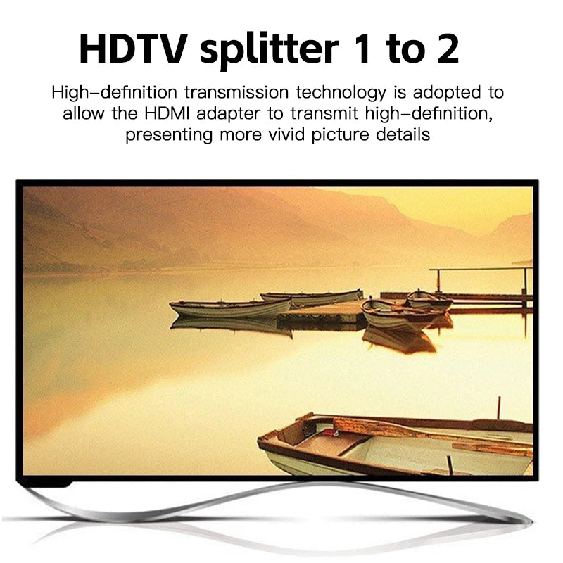 HDTV 1 in 2 1080P HD Splitter Adapter Male To 2 Female Head Adapter HDTV Male To Female Conversion Cable