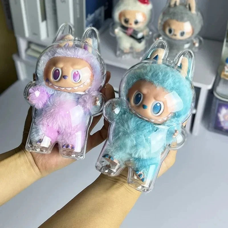 * Labubu V3 Third Generation Cloth Transparent Protective Shell Accessories Standing Protective Cover Dustproof Hanging Decoration