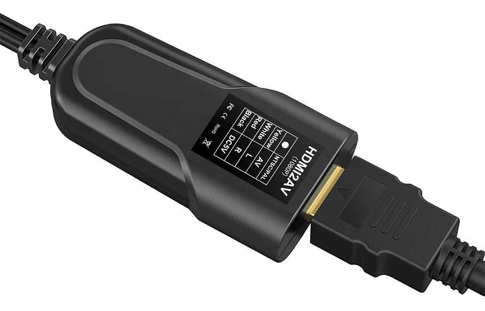 HDMI-compatible TO AV/RCA CVBS Mini Adapter HD 2AV HD for AV (CVBS) for PS3/PC/VCR/NTSC
