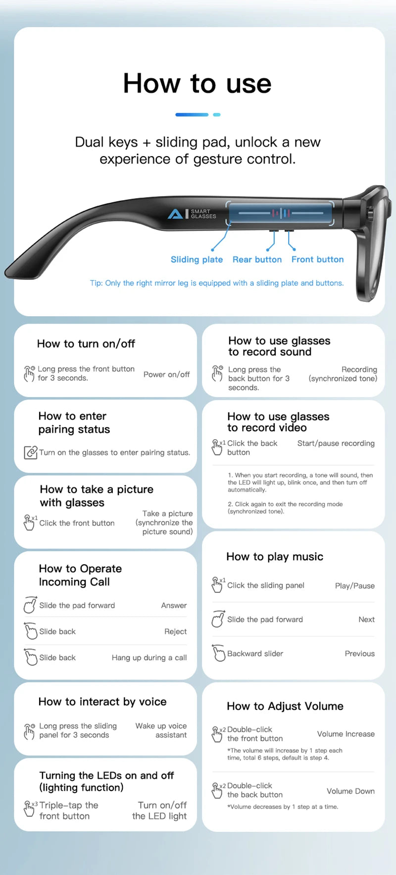 Xiaomi AI Smart Camera Glasses 200MP Bluetooth Smart Glasses Call Playing Music Object Recognition AI Translation Multifunction