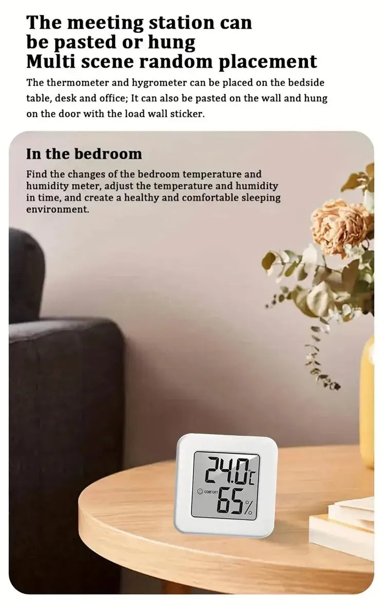 Mini-compteur de température et d'humidité d'intérieur, compteur de température de chambre à coucher, affichage numérique électronique portable, humidité et température