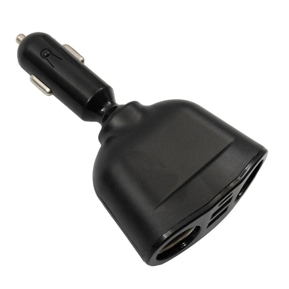 Car Cigarette Lighter Socket Splitter PD QC3.0 12V-24V 2 USB Charger C Ports 2.4A Fast Charging Car Charger for Mobile Phone DVR