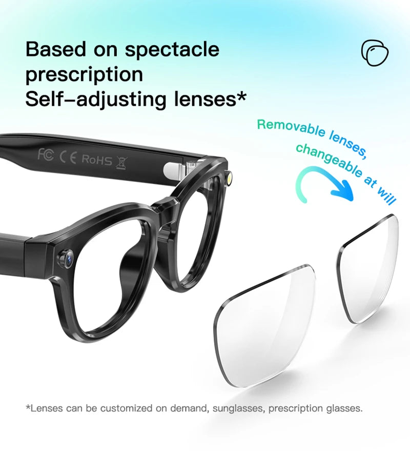 Xiaomi AI Smart Camera Glasses 200MP Bluetooth Smart Glasses Call Playing Music Object Recognition AI Translation Multifunction
