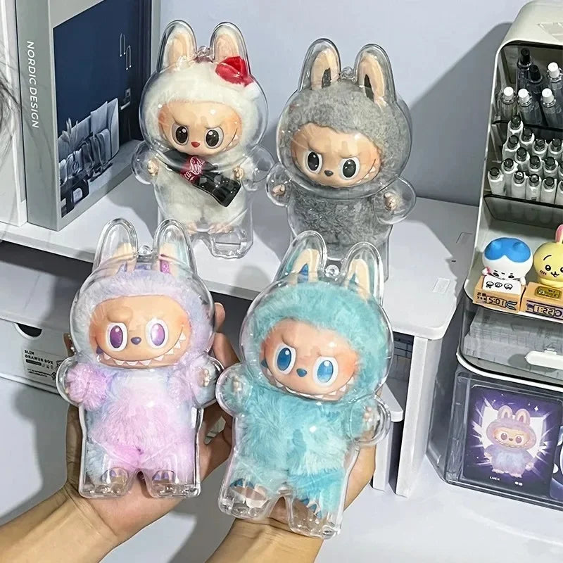 * Labubu V3 Third Generation Cloth Transparent Protective Shell Accessories Standing Protective Cover Dustproof Hanging Decoration
