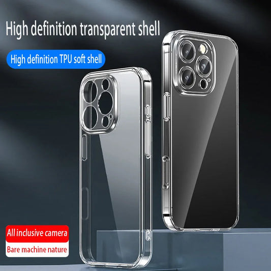For iPhone 17 Air 16 15 14 13 12 11 Pro Xs Max Mini 16e XR 7 8 6 6s Plus 16e SE 2020 Case Clear Soft TPU Ultra-thin Back Cover