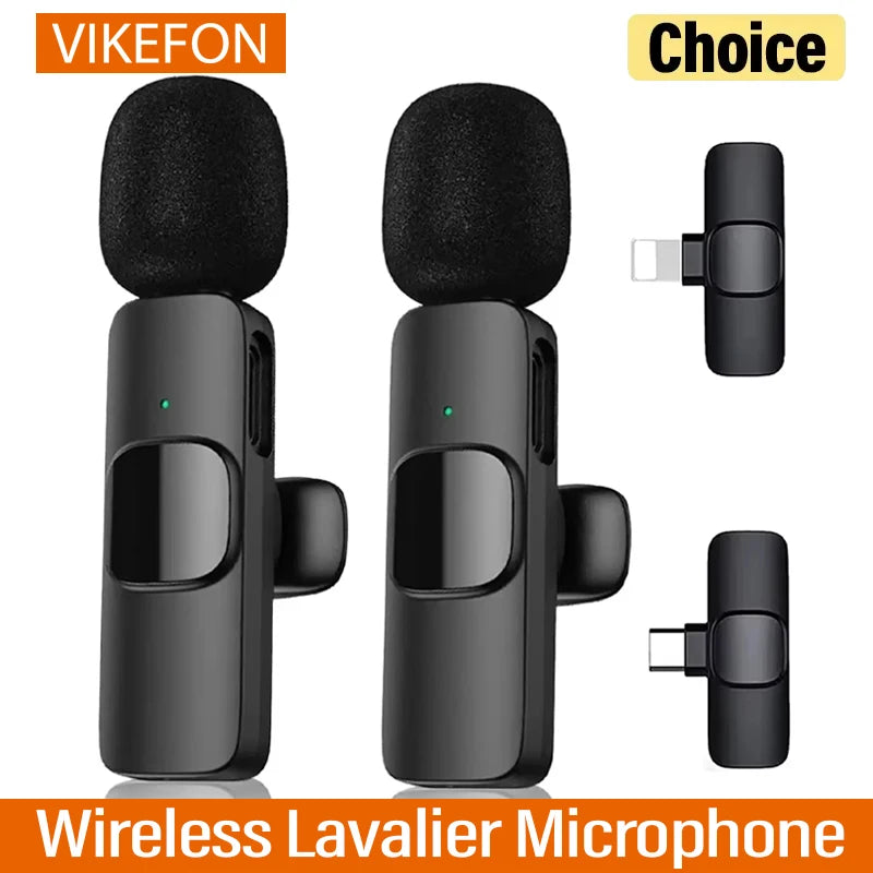 Microphone sans fil pour diffusion en direct, YouTube, TikTok, Facebook, réduction du bruit en direct pour iPhone et Android