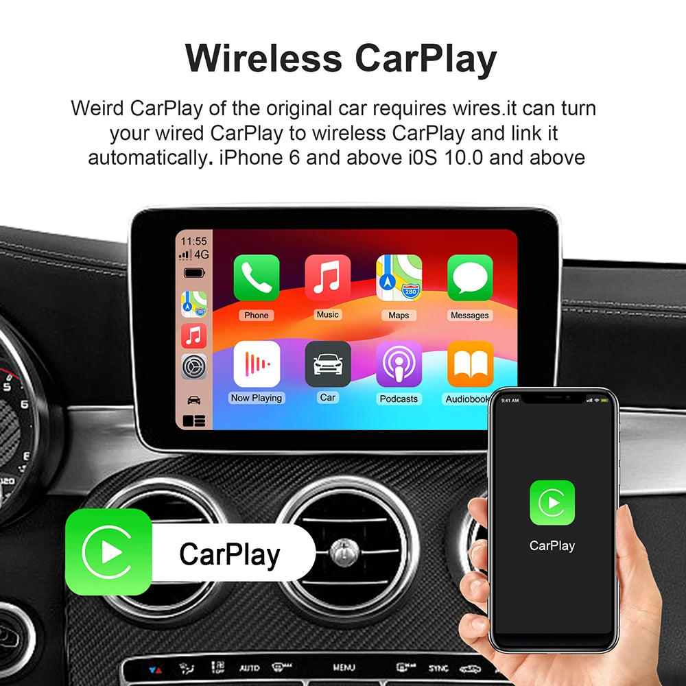 2025 Android 13 Carplay Box Android Auto Wireless Smart TV Box 2G+32G Car Intelligent System WIFI Support Netflix YouTube