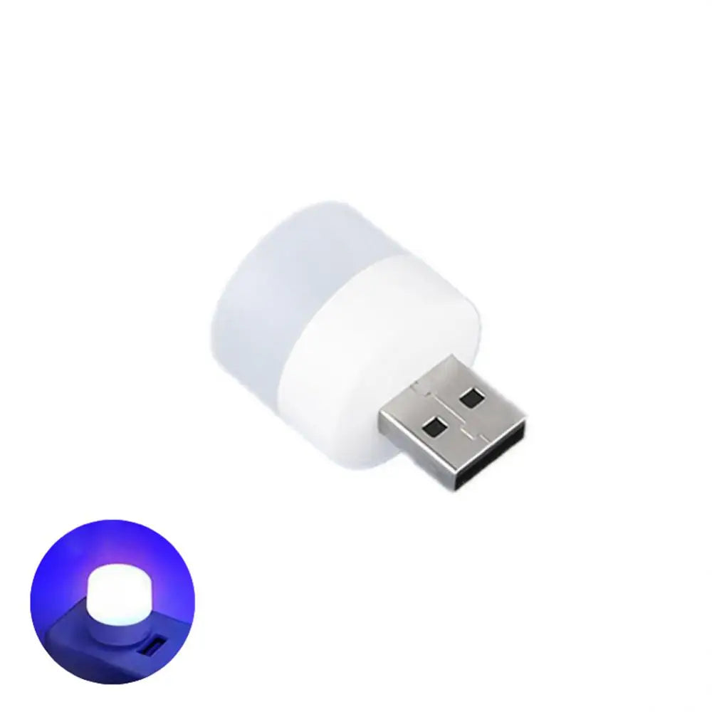 1pc Mini USB Night Light Bulb Warm White Eye Protection Book Reading Light USB Plug PC Mobile Power Charging LED Lighting Tool