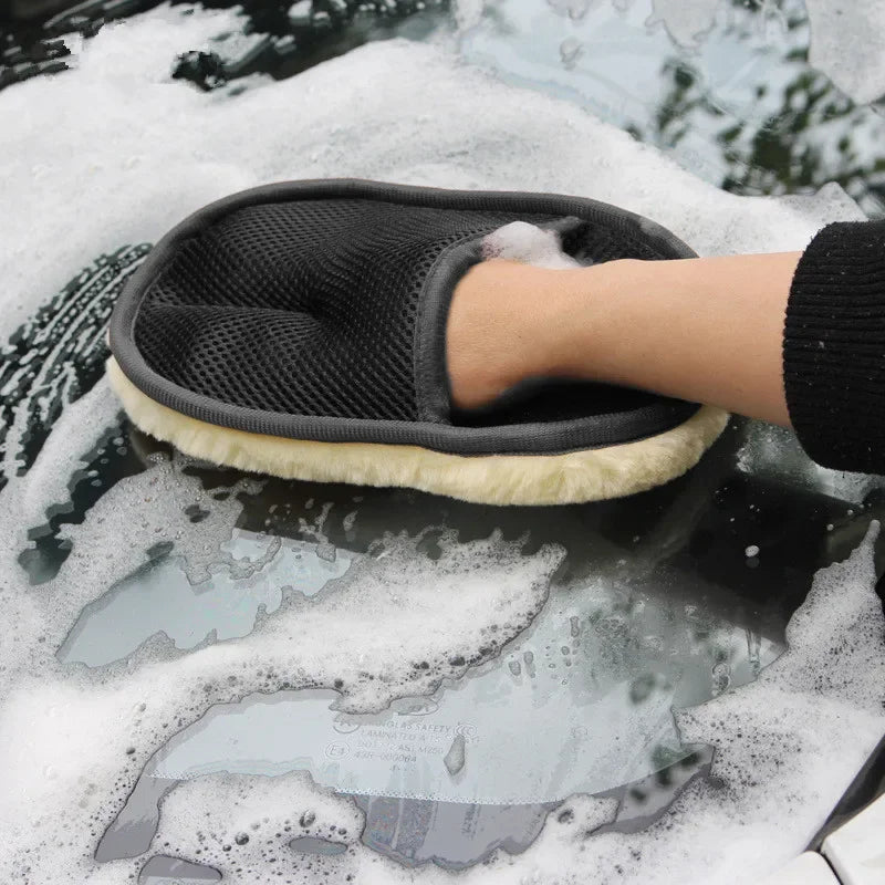 Gants de lavage de voiture en peluche épaisse, gants d'essuyage de voiture, cirage, polissage, produits de nettoyage de voiture