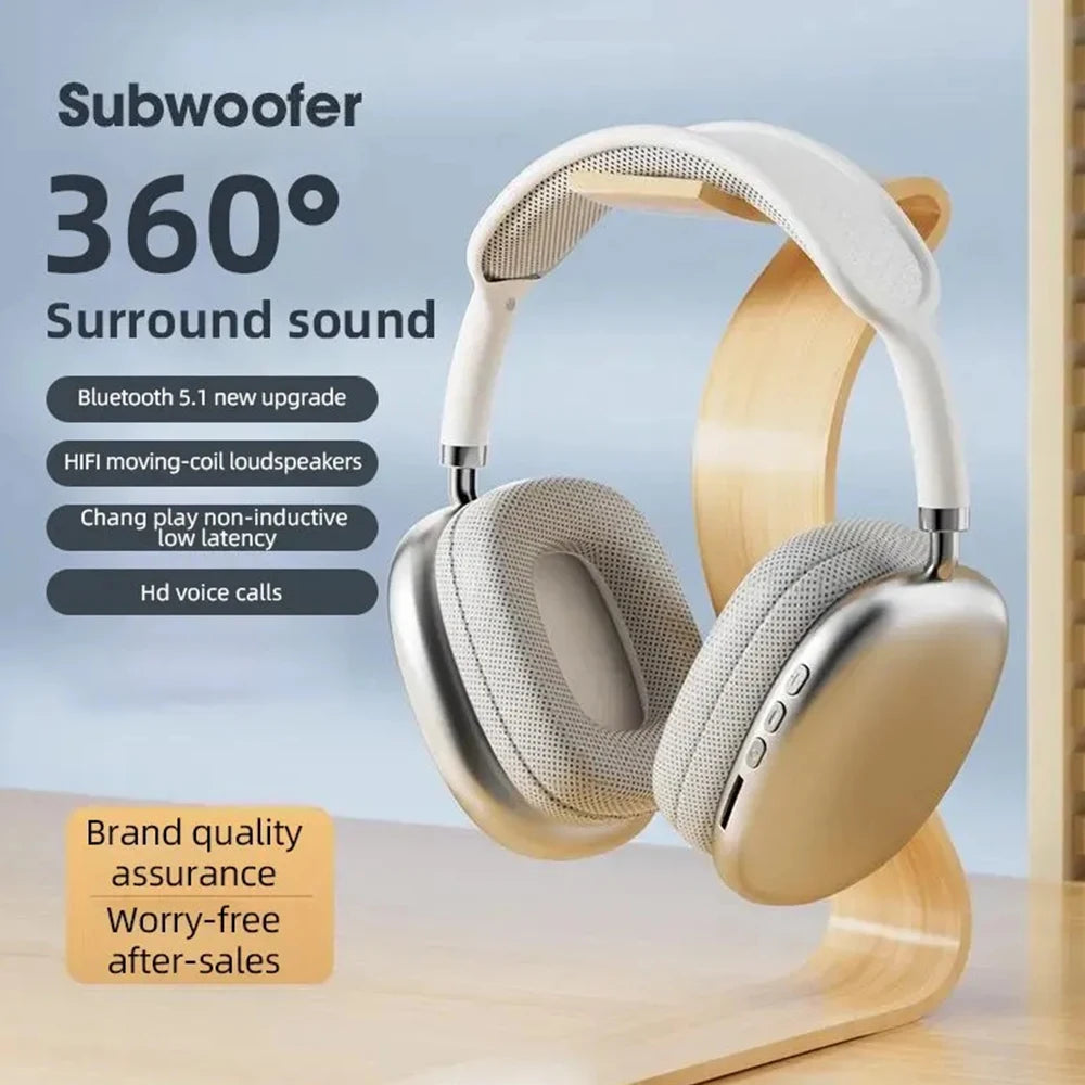 Casque Bluetooth sans fil P9 pour jeux et sports de plein air, avec micro et réduction du bruit