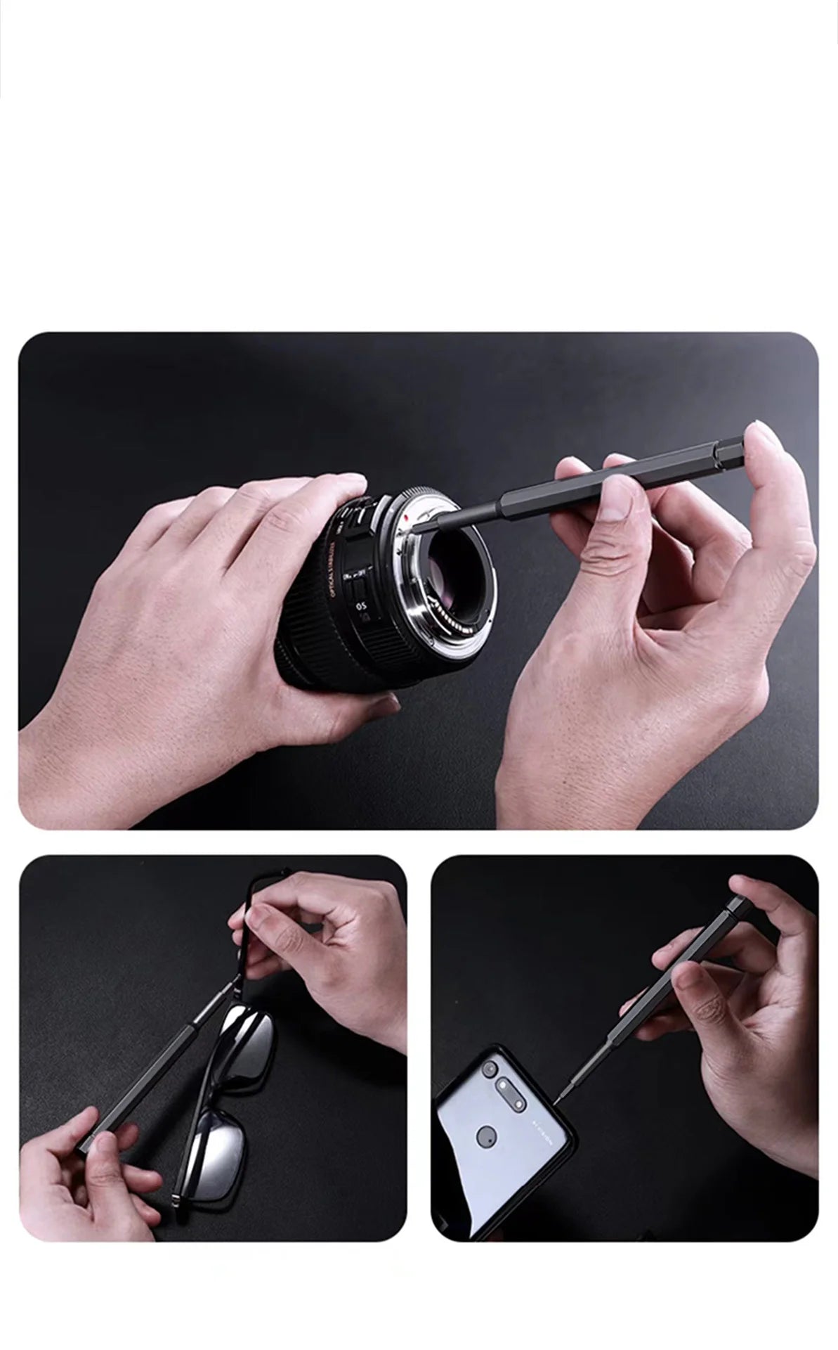Jeu de tournevis de précision magnétiques 25 en 1 avec mini-tournevis de poche 24 pièces, petit kit de réparation pour téléphone portable/PC/caméscope