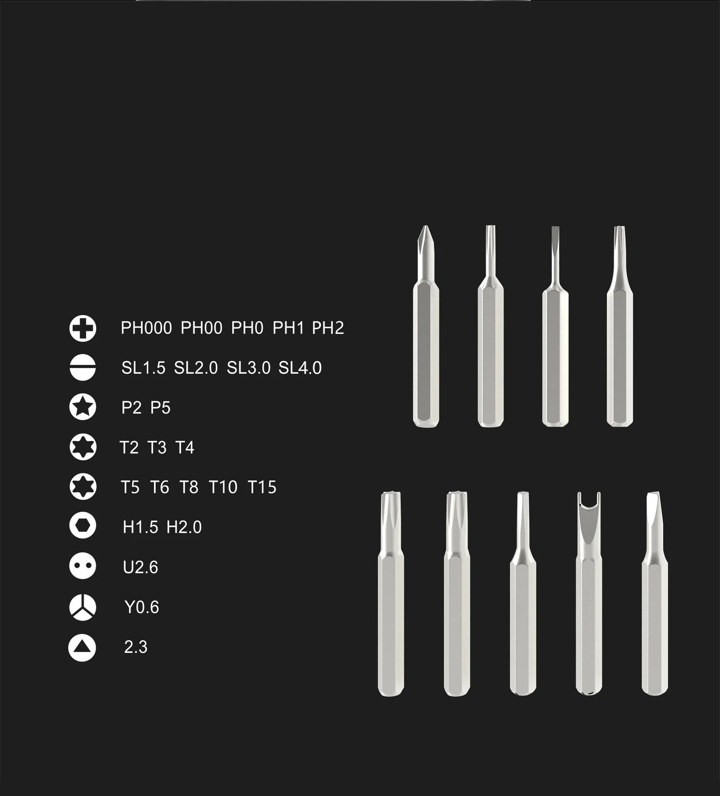 Jeu de tournevis de précision magnétiques 25 en 1 avec mini-tournevis de poche 24 pièces, petit kit de réparation pour téléphone portable/PC/caméscope