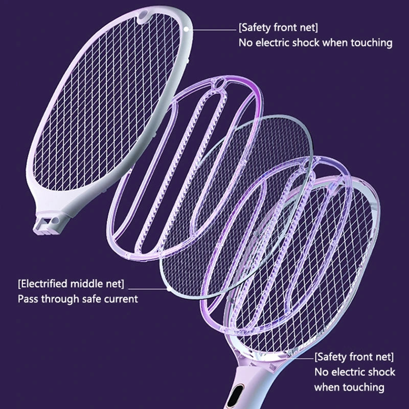 Xiaomi Purple Light Mosquito Swatter 3in1 Automatic Mosquito Trap 3000V Type-C Charging Household Electric Shock Mosquito Slayer