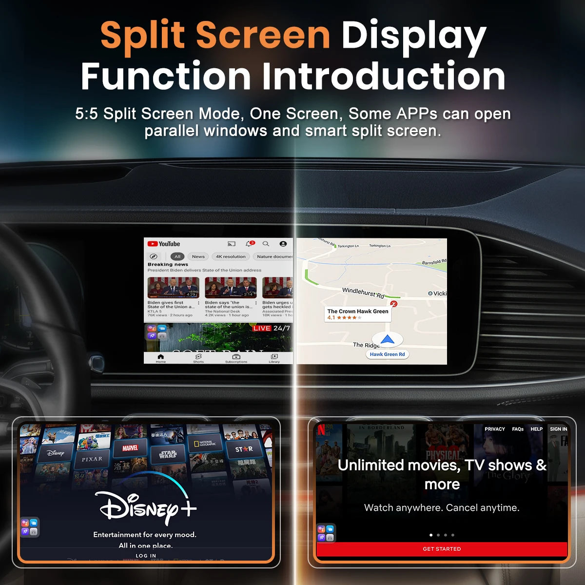 2025 MMB Max 4.0 Android13 Ultra Box QCM6125 8-Cores Wireless CarPlay Android Auto Ai Box 8+128G Auto Connection YouTube Netflix