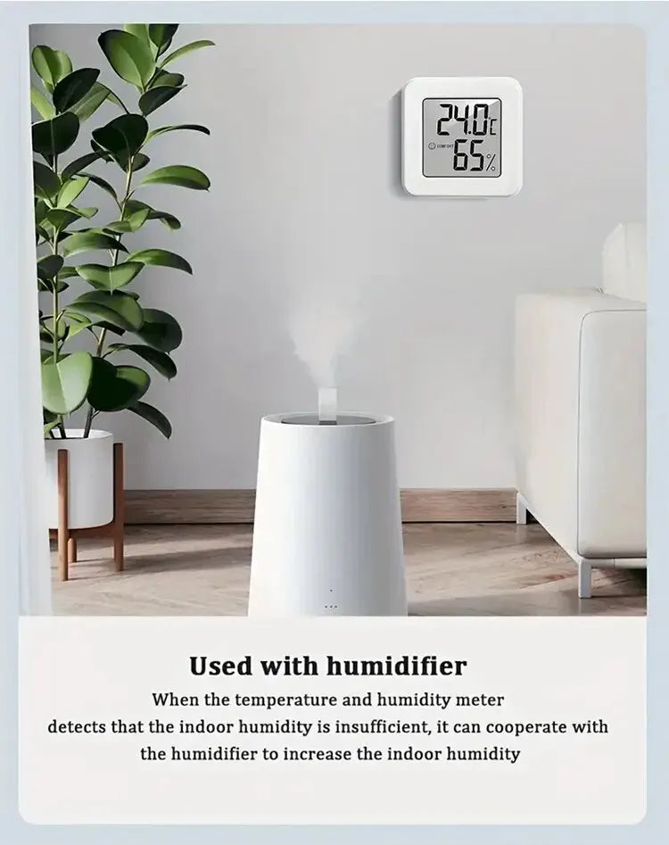 Mini-compteur de température et d'humidité d'intérieur, compteur de température de chambre à coucher, affichage numérique électronique portable, humidité et température
