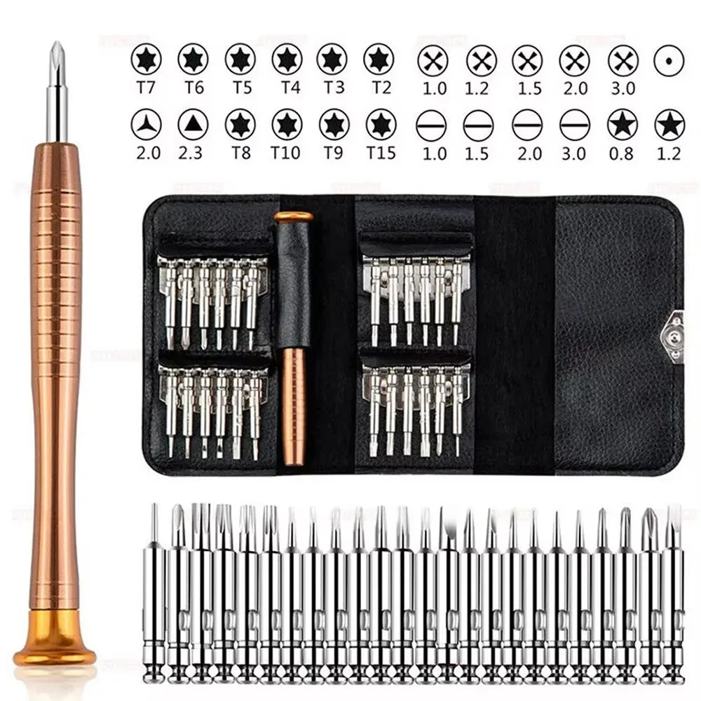 Jeu de tournevis de précision, kit d'outils pour ordinateur portable, kit de réparation de tournevis professionnel pour ordinateur 152/25 en 1, tournevis Torx T5 T6